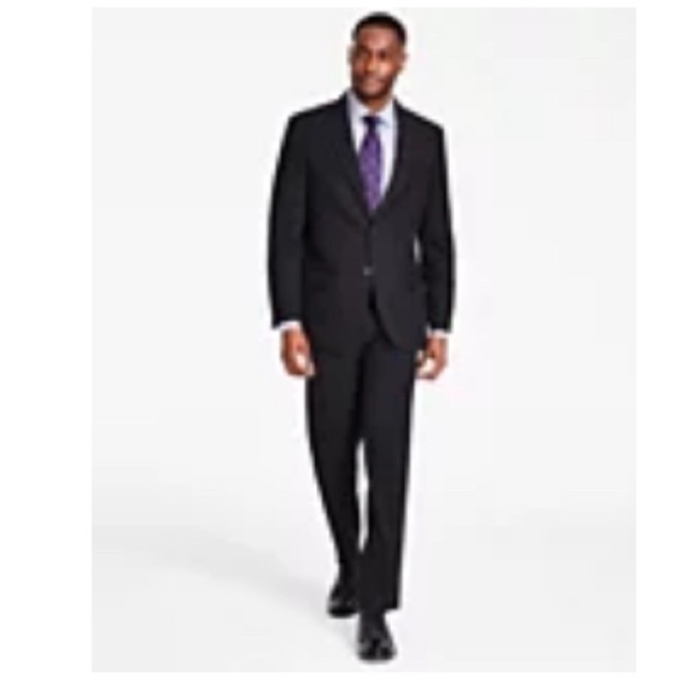 Nautica Black Modern-Fit Suit Sleek Tailored Style